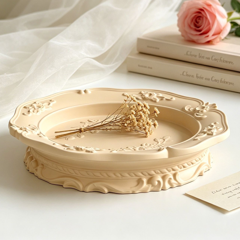 Soap Making Silicone Molds - Elegancka, vintage'owa forma silikonowa z koronką