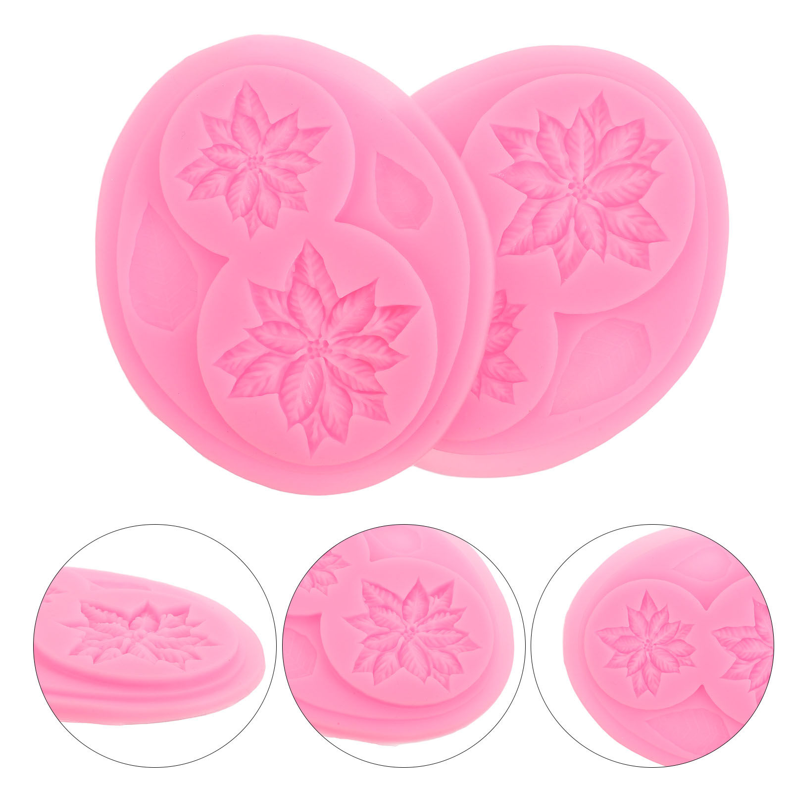 Soap Making Silicone Molds - 2 sztuki silikonowych foremek w kwiatowy