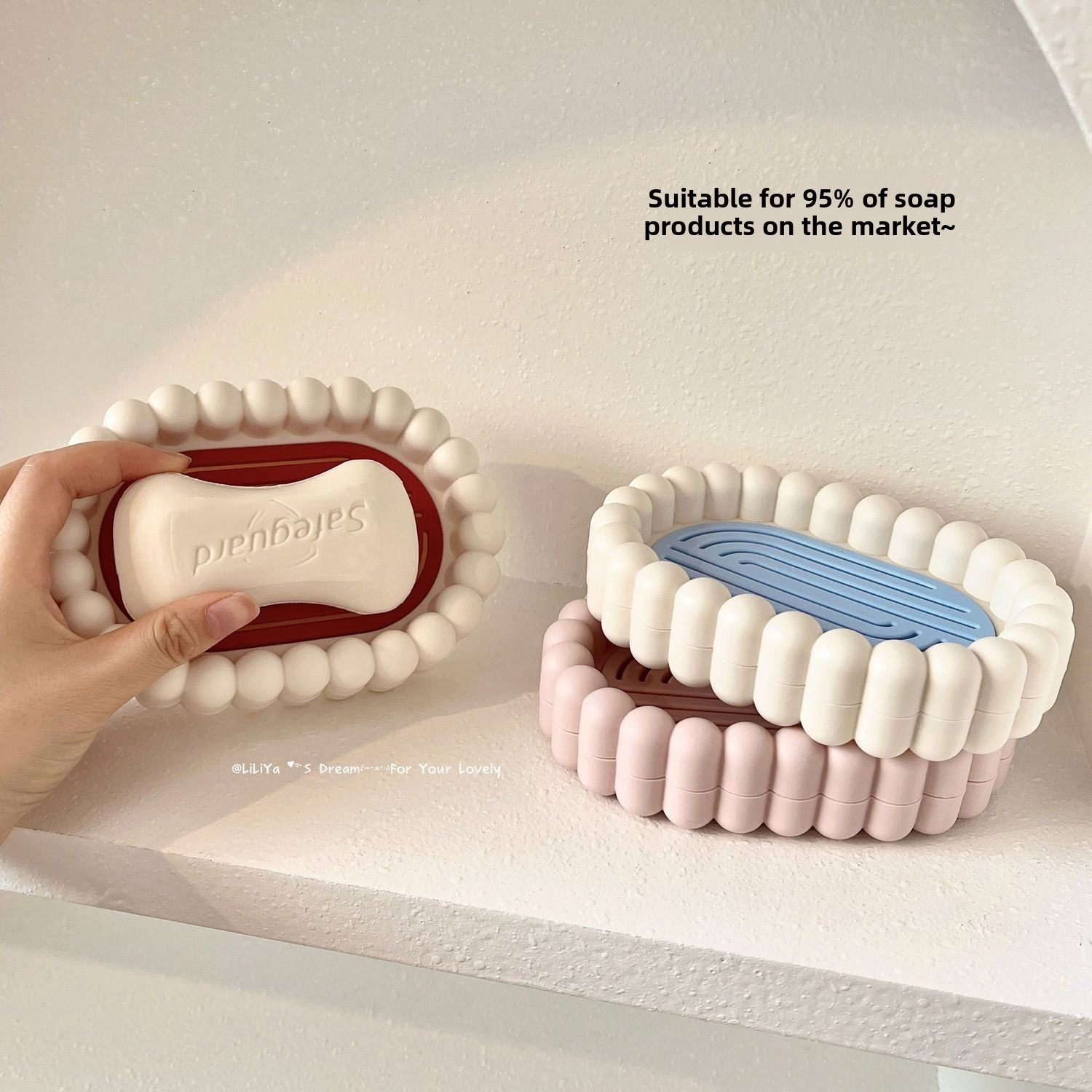 Soap Dish Draining - Plastikowa mydelniczka do łazienki z otworem