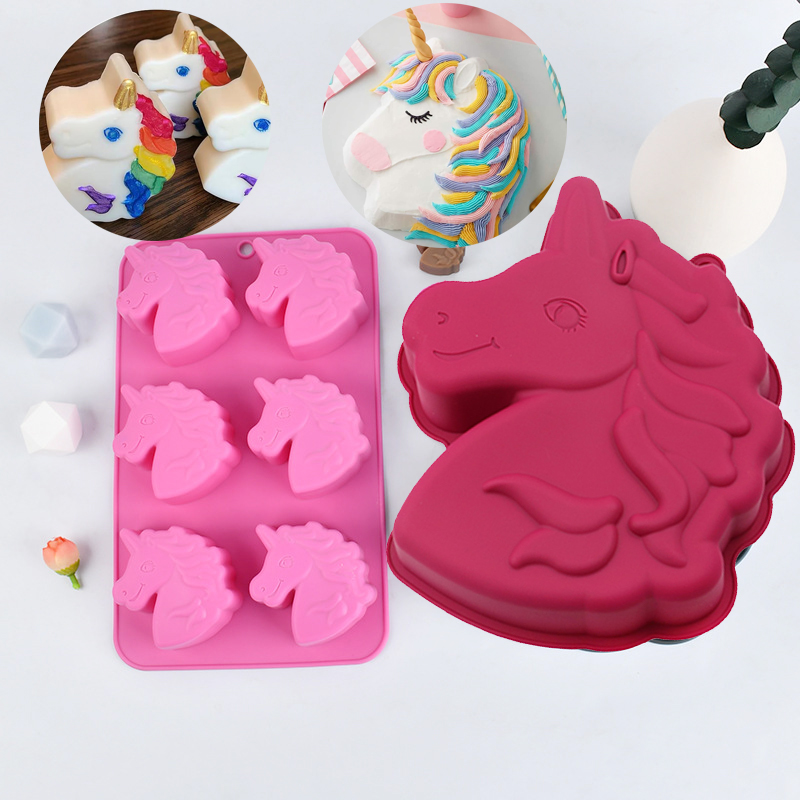 Soap Making Kit For Kids - Forma silikonowa jednorożec do pieczenia ciast,