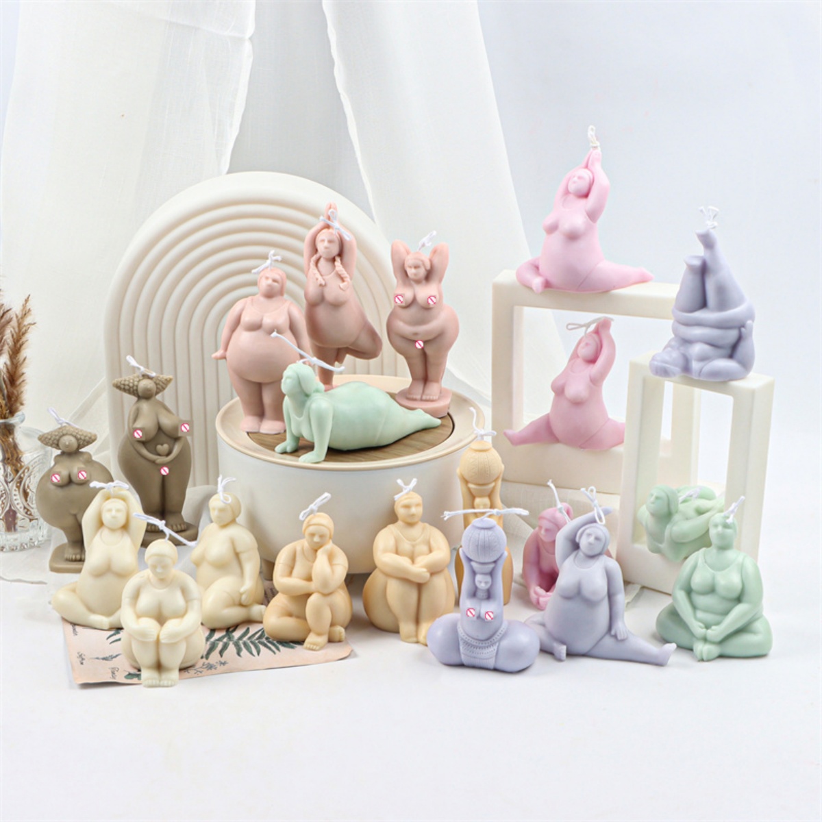 Soap Making Chemical - 3D Lady Body świeca formy joga