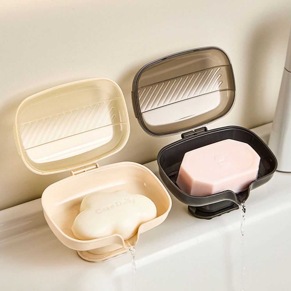 Soap Dish Draining - Nowa, schodkowa mydelniczka z odpływem, przyssawką,