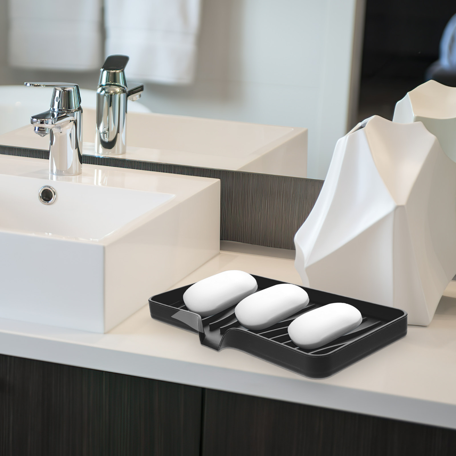 Soap Dish Draining - 3-częściowy silikonowy pojemnik na mydło, wysokiej