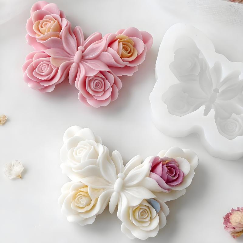 Soap Making Silicone Molds - Forma silikonowa DIY róża motyl do