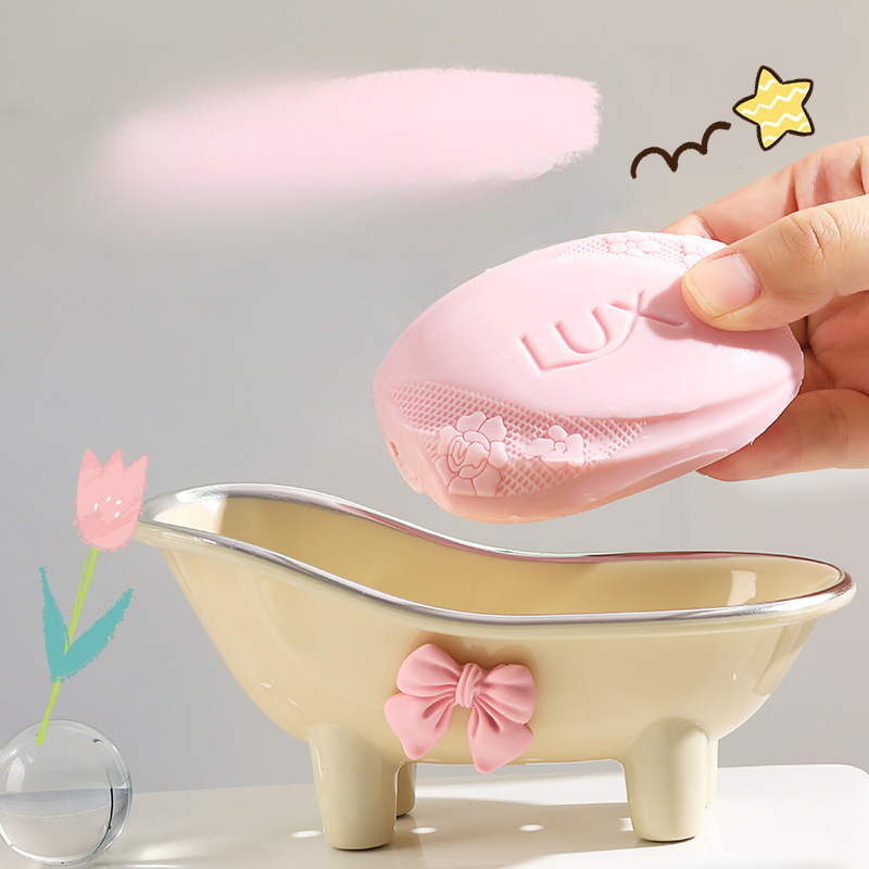 Soap Dish Draining - Urocza plastikowa mydelniczka do łazienki -