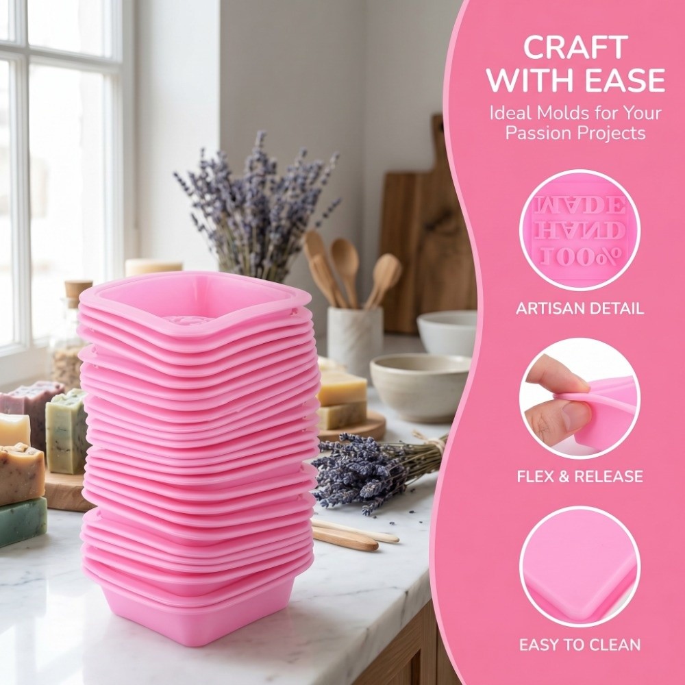 25 SZT. Silikonowe Formy do My – Soap Making Process recenzja i cena
